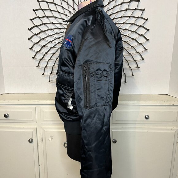 Vtg Mac Murray USA Northrop Air Force B2 Division Flight/Bomber Jacket Blk s/Sm - Picture 6 of 12